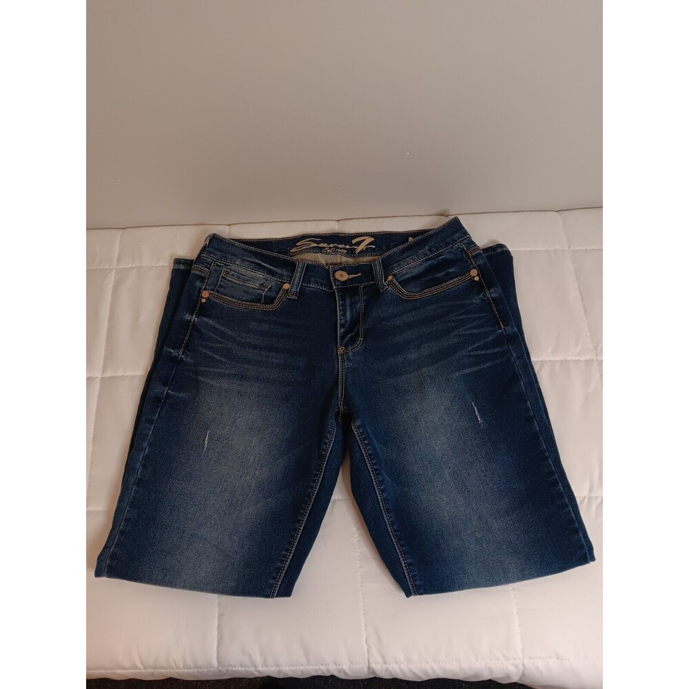 Seven7 Girlfriend Jeans Sz 6 Light Distressing Blue